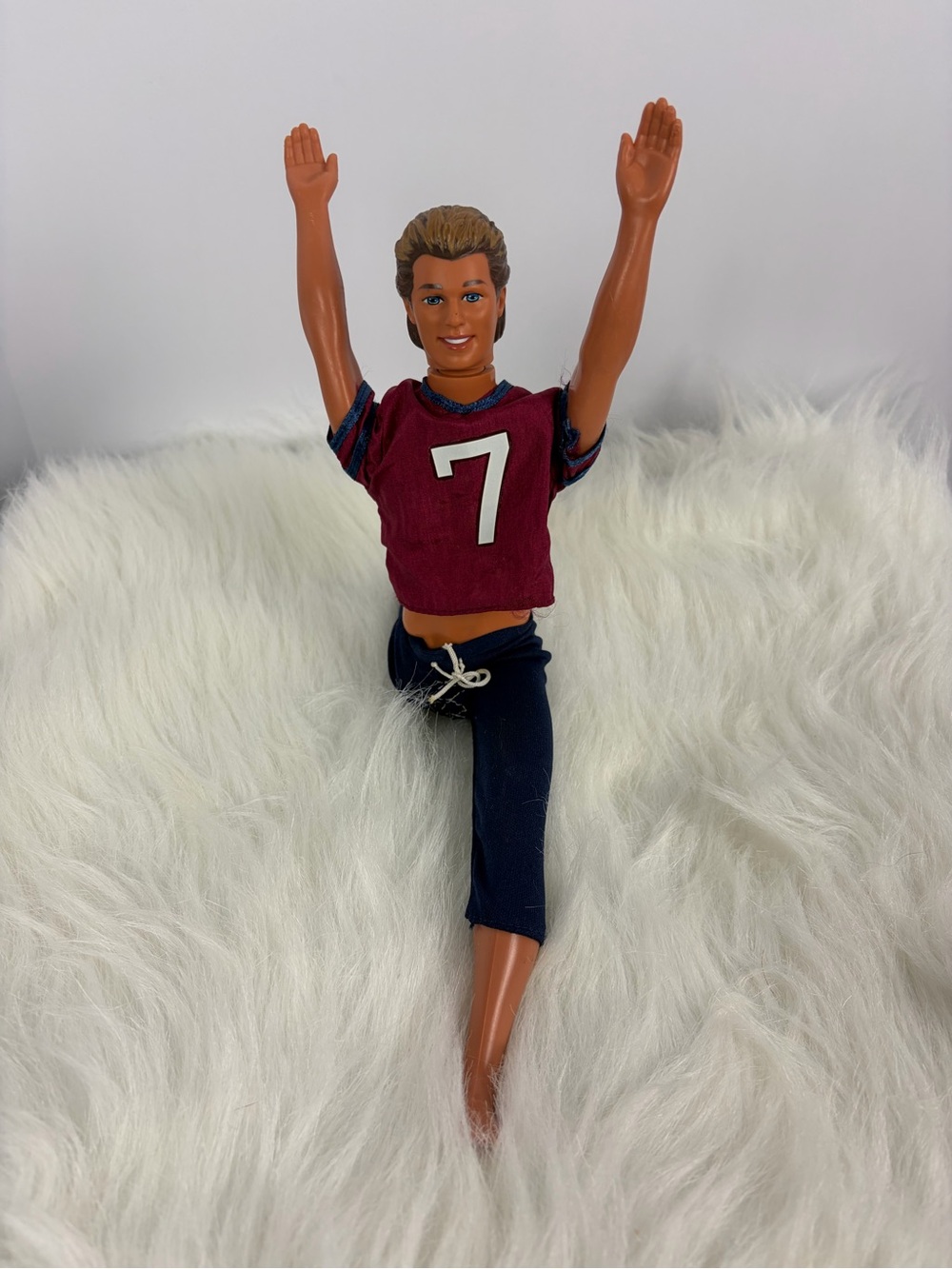 Vintage Mattel Ken Doll 1968 Body Mold Wearing Genuine Barbie Sports Outfit